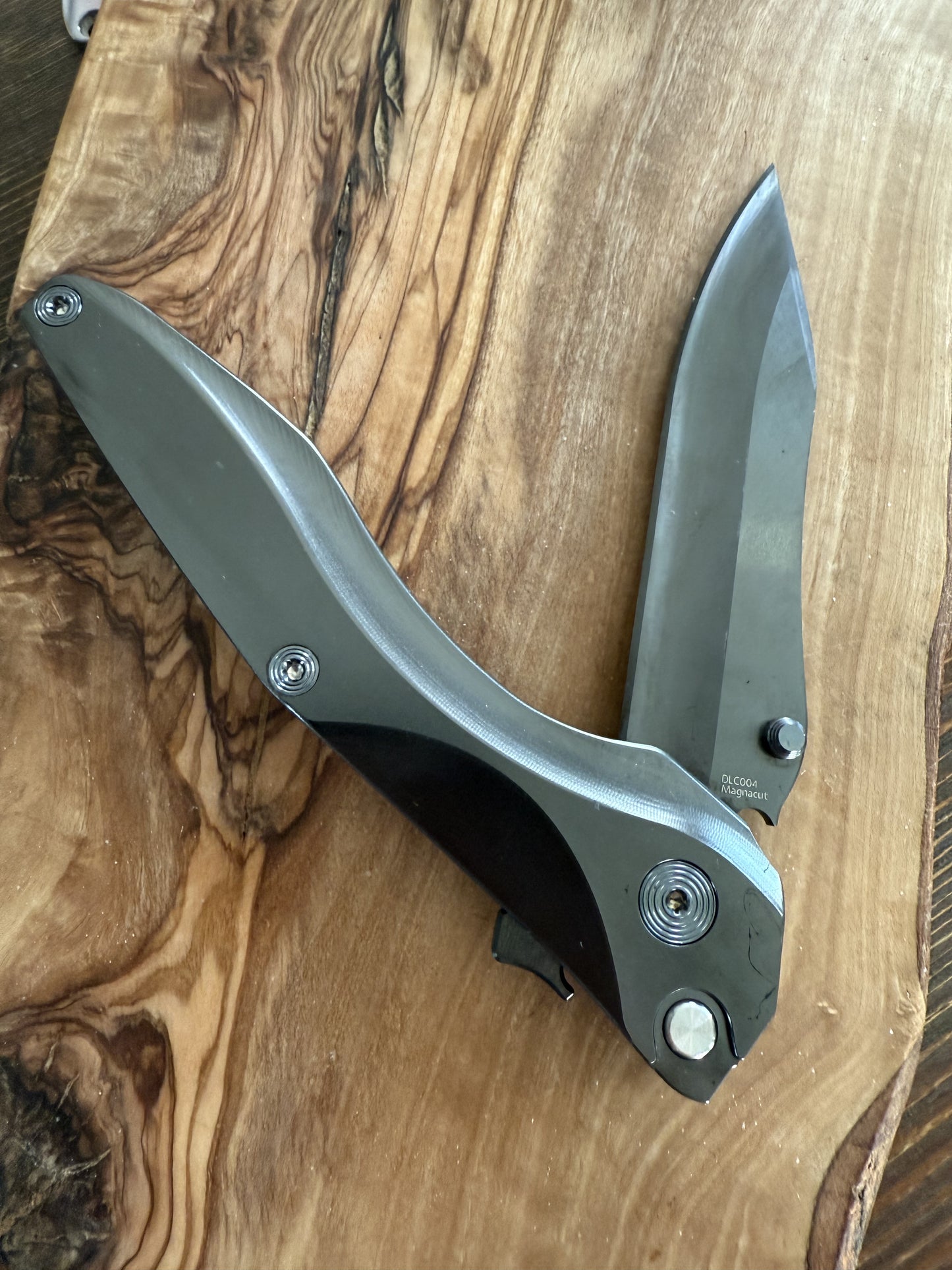 CLK-2D "Blackout": DLC handles/blade/clip, serial #004